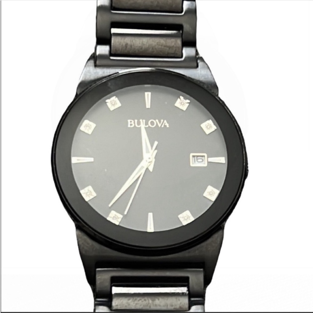 Bulova Men’s Black Diamond Dial Watch